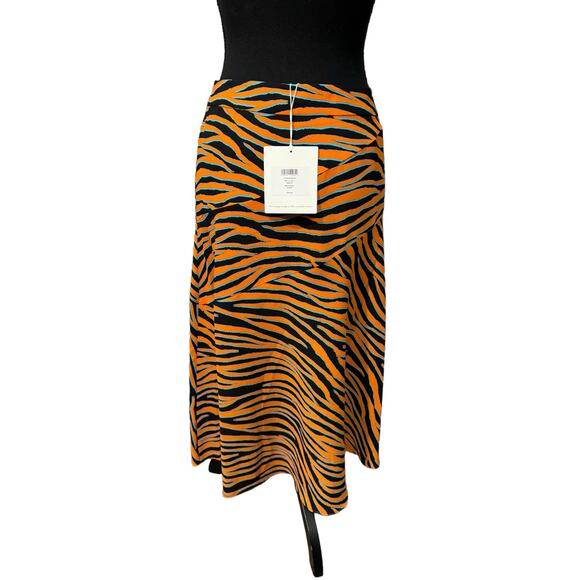 NWT! DVF Diane von Furstenberg Zebra Animal Print Lilo Skirt - Size 8 - Picture 10 of 12